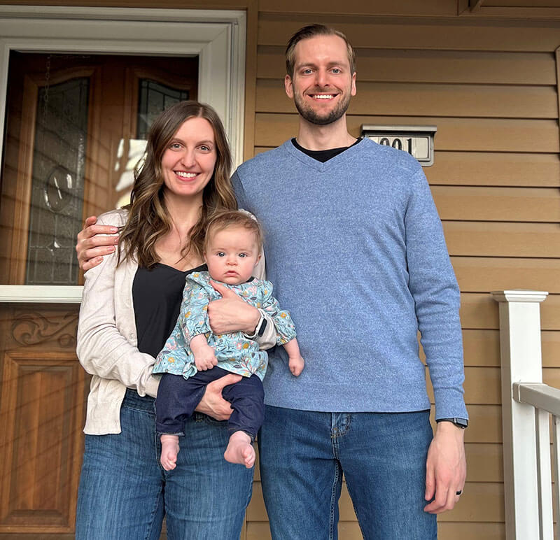 dr Fischman with wife and child